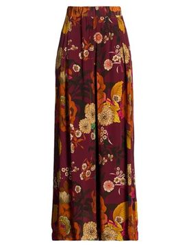 Pantalones Mujer Burdeos M Mujer