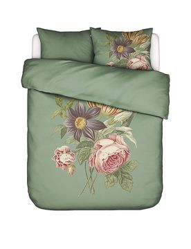 Ropa de cama de satén 2x 70x90cm / 200x200cm MADIA Basil Green oliva