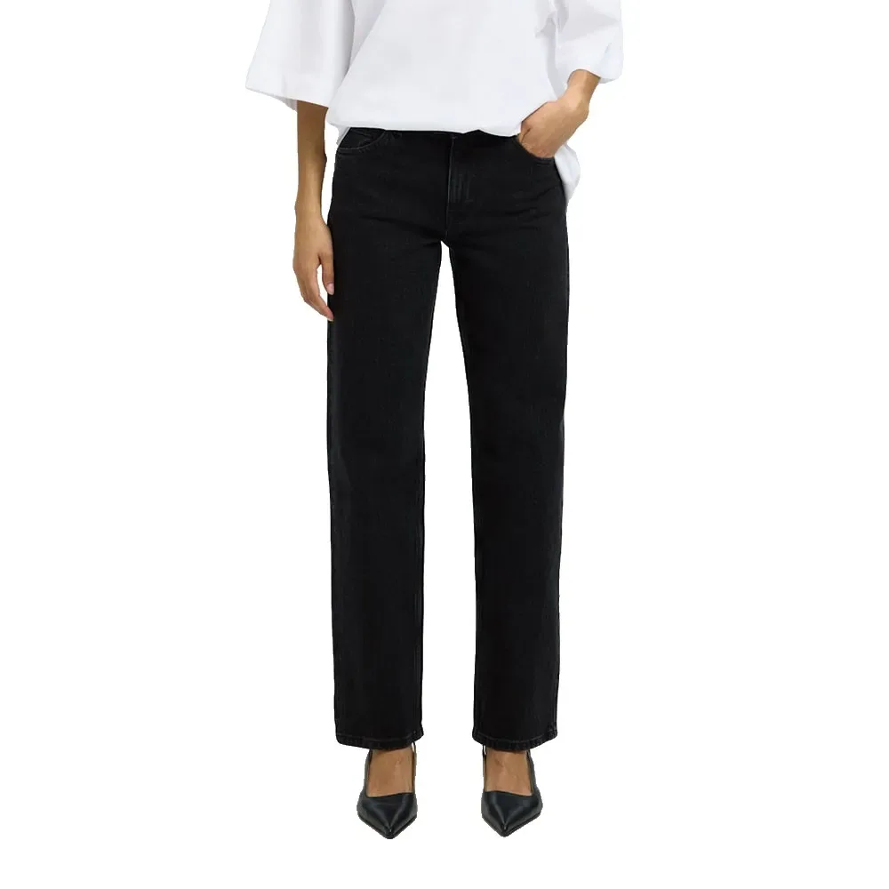 Jeans Bea Kori Straight Fit Black Denim / 201 28 - Selected - FashionsVida