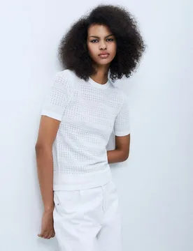 Sfera - Jersey calado manga corta - Sfera - FashionsVida