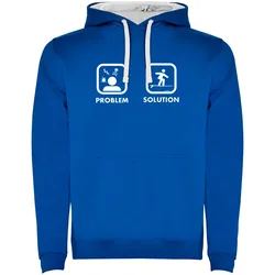 Sweat à Capuche Surf Problem Solution Surf Two-colour Royal Blue / White 3XL