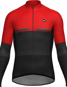Pro maillot manga larga hombre Rojo