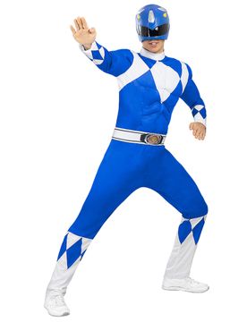 Power Ranger Kostüm Erwachsene blau
