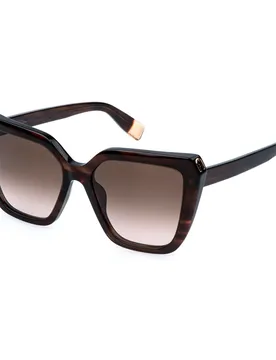 Occhiali Da Sole Da Donna Sfu978-5507hl Shiny Brown Striped Havana Brown Gradient/CAT3