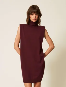 Robe courte sans manches en maille - TWINSET - FashionsVida