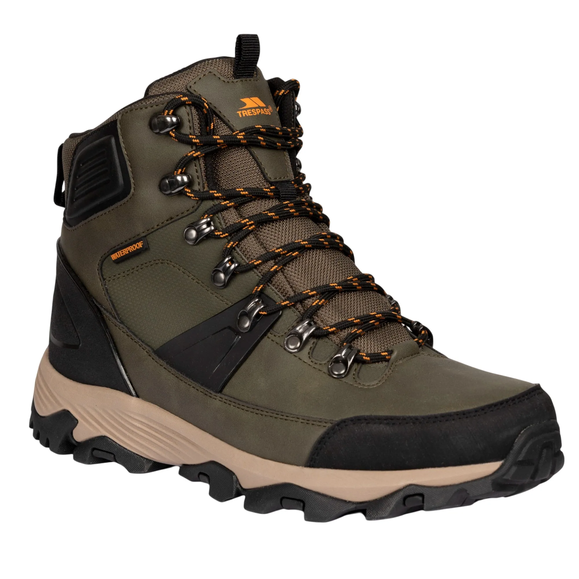 Mens Conrad Waterproof Walking Boots (Olive) - Size Uk 10 - Trespass - FashionsVida