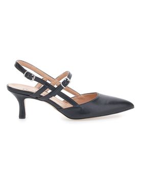 Décolleté Slingback Nere a Punta con Cinturini 1175 36