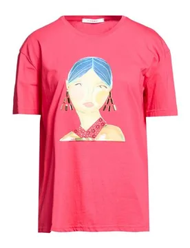 T-shirts Damen Magenta S Damen - WHITE WISE - FashionsVida