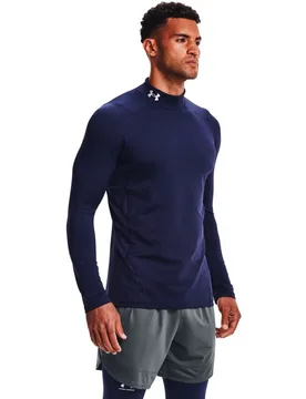 T-shirt à Manches Longues Coldgear Armour Fitted Mock Midnight Navy / White 3XL - Under armour - FashionsVida