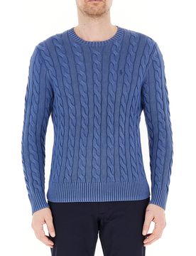 Maglione a trecce POLO BLU L