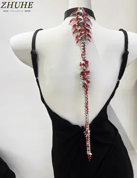 The Silver Dragon Spine Necklace In Gothic Dark Style Is A Niche Design For Men's And Women's Carnival Jewelry Accessories - Aliexpress - FashionsVida