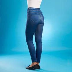 Slim-Jeggings mit Fleece-Futter blau Amélie di Santi