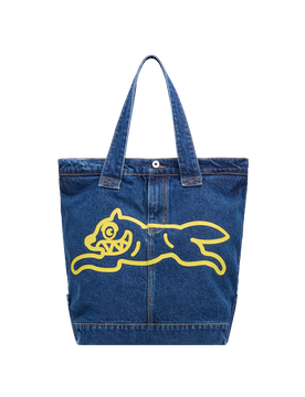 Running Dog Denim Tote Bag - Indigo