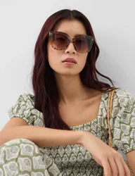 Premium Oversized Square Sunglasses Green female