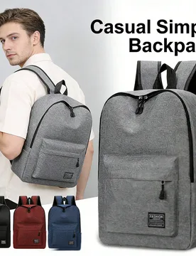 Mochila casual ligera unisex, apta para portátil de 15.6 pulgadas, estilo universitario clásico de gran capacidad, bolsa diaria adecuada para la esc - Shein - FashionsVida
