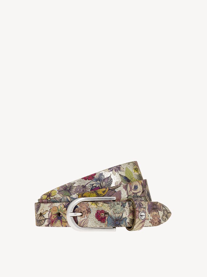 Cintura di pelle multicolore - 105