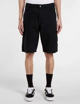 Bermuda carpenter Duck nero in canvas di cotone - Dickies - FashionsVida