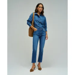 Vaqueros pitillo True cropped slim de mujer