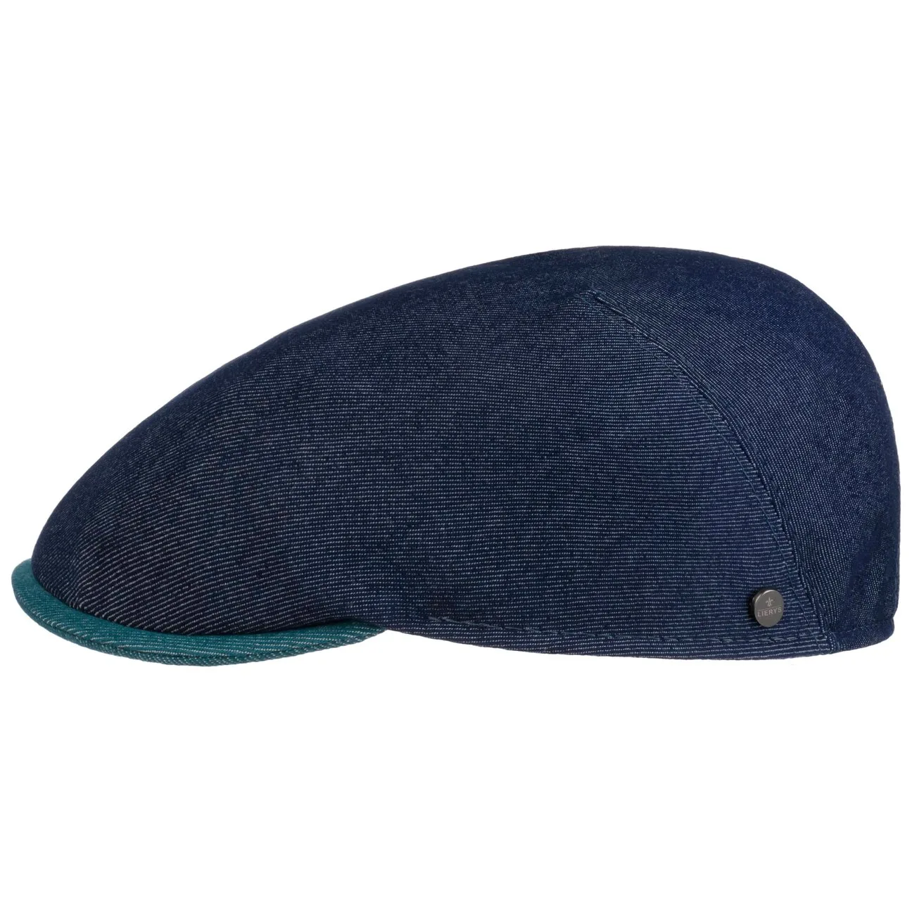Mevano Twotone Flat Cap by - denim - Size: XL (60-61 cm) - Lierys - FashionsVida