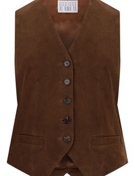 Slim Fit Suede Vest