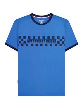 Mens Ss24 Two Tone Ringer T-Shirt (Dark Blue) Cotton - Size 3xl - Lambretta - FashionsVida