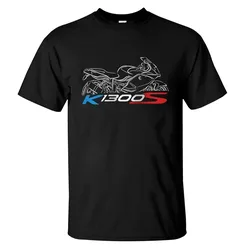 Men T Shirt Casual Moto K1300S T-shirt Graphic Summer Short Sleeves 100% Cotton S-3XL Cool Tee