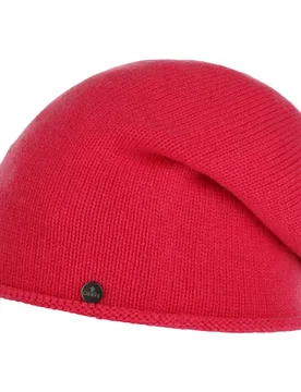 Cashmere Pull on Hat with Rolled Edge by - pink - Female - Size: One Size - Lierys - FashionsVida
