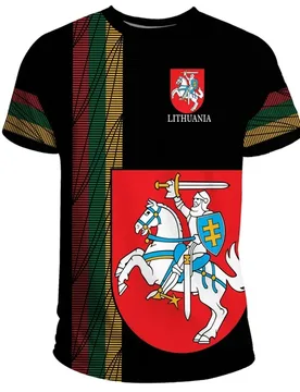 Lithuania Flag 3D Print T Shirt Men Lithuanian National Emblem Pattern Short Sleeve Tracksuits Outwear Street Tees Male Clothes - Aliexpress - FashionsVida