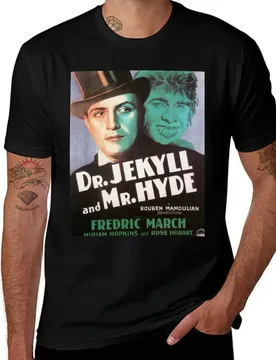 Dr. Jekyll & Mr. Hyde - vintage horror poster - Fredric March T-Shirt Casual Street Style Short Sleeve Tee - Aliexpress - FashionsVida