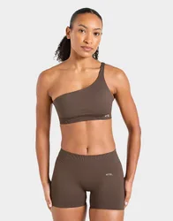 Enhance Seamless One Shoulder Sports Bra - Damen, Braun - female - Size: XL
