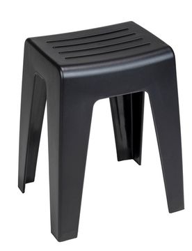 Badhocker Mod. Kumba Schwarz, stabile Qualität aus Kunststoff