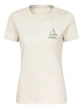 Cornwall Womens T-Shirt - Beige - Beige - Size: 18 - Mountain Warehouse - FashionsVida