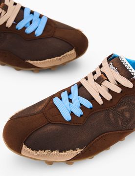 Zapatillas deportivas retro, Mujer, MarróN, 36