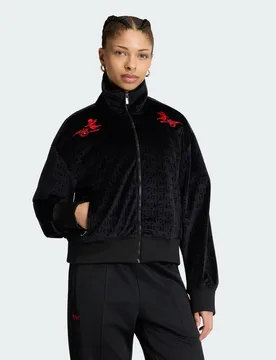 Womens Arsenal Fc Places+faces Track Top - Black - Size X-Small - adidas performance - FashionsVida