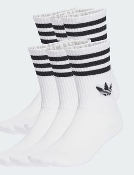 Calze 3-Stripes Crew (6 paia) 37-39 White