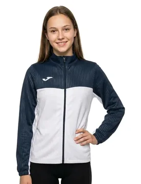 Montreal Full Zip Sweatshirt White / Navy S - Joma - FashionsVida