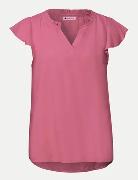 Blusenshirt mit Volant-Ärmeln Rosa 36 - Street One - FashionsVida