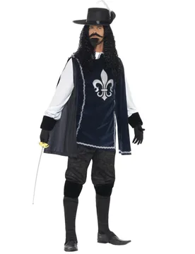 Musketier-Kostüm D`Artagnan dunkelblau-weiß - SMIFFY''S - FashionsVida