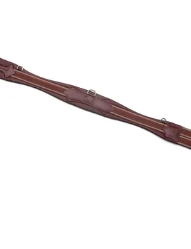 Prestige Ledersattelgurt geschweift mit Dekor A5 schwarz 130cm - Prestige Italia - FashionsVida