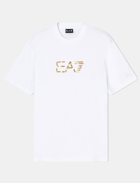 EA7 t-shirt con logo uomo bianco