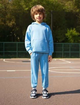 Pantaloni jogger in felpa - azzurro