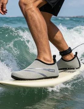 Nuevos zapatos de agua tipo slip-on de secado rápido para hombre con diseño de puntera ancha, suela de goma antideslizante, zapatos de natación, za - Shein - FashionsVida