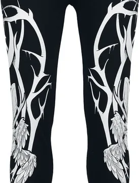Gothic Leggings - Occult Horror - S bis XL - für Damen - Größe S - multicolor - Frauen - female - Black Blood by Gothicana - FashionsVida