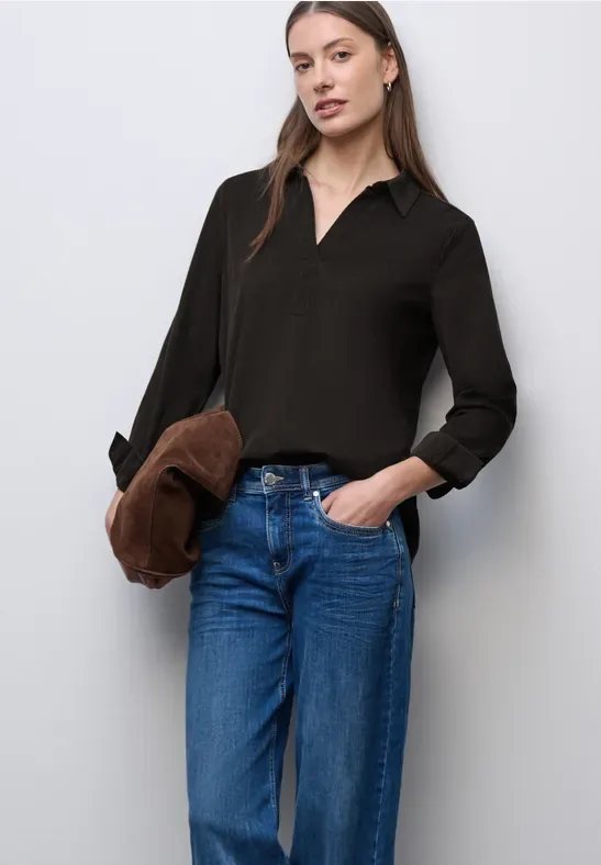 Street One Cordbluse female Braun - Street One - FashionsVida