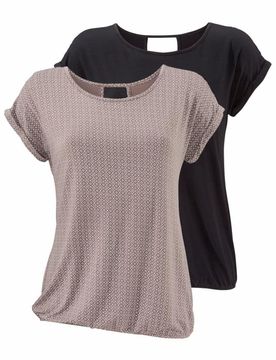 LASCANA Camiseta taupe / negro