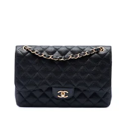 Jumbo Classic Caviar Double Flap