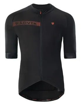 Maglia A Maniche Corte Bravo Gts Black / Tangerine Tango - Radvik - FashionsVida