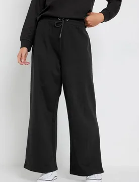 Petite Wide Leg Joggers Pants - Black - Size: 8 - M&Co - FashionsVida