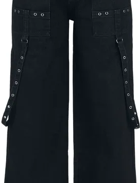 Gothic Stoffhose - Eternal Allure - W26L30 bis W32L32 - für Damen - Größe W31L32 - schwarz - Frauen - female - Gothicana by EMP - FashionsVida