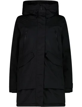 Woman parka fix hood chaqueta impermeable insulada mujer Negro (42) - CMP - FashionsVida